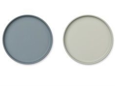 Liewood blue mix silicone plate Gabriel (2-pack)